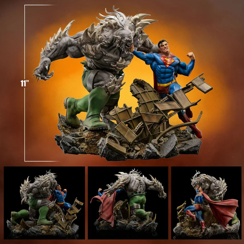 SUPERMAN GEGEN DOOMSDAY 1:10 Maßstab Statue von Iron Studios CCXP Exklusiv