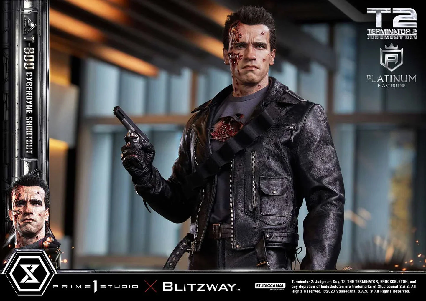 Terminator 2: Tag der Abrechnung T-800 Cyberdyne Schießerei von Prime 1 Studio