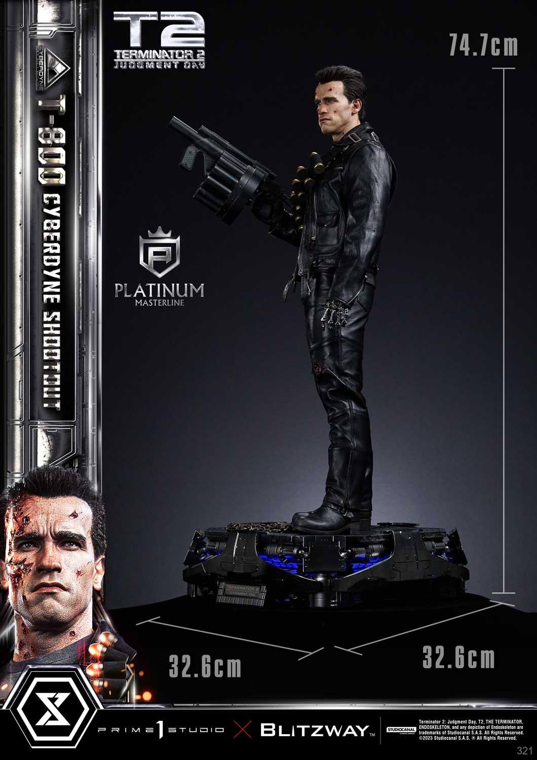 Terminator 2: Tag der Abrechnung T-800 Cyberdyne Schießerei von Prime 1 Studio