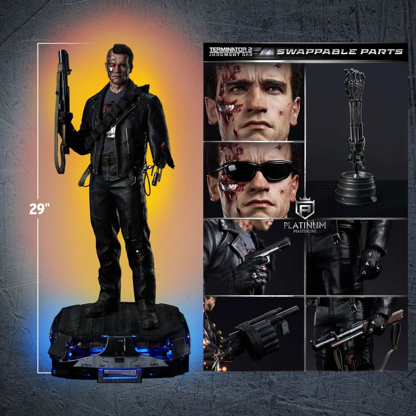 Terminator 2: Tag der Abrechnung T-800 Cyberdyne Schießerei von Prime 1 Studio