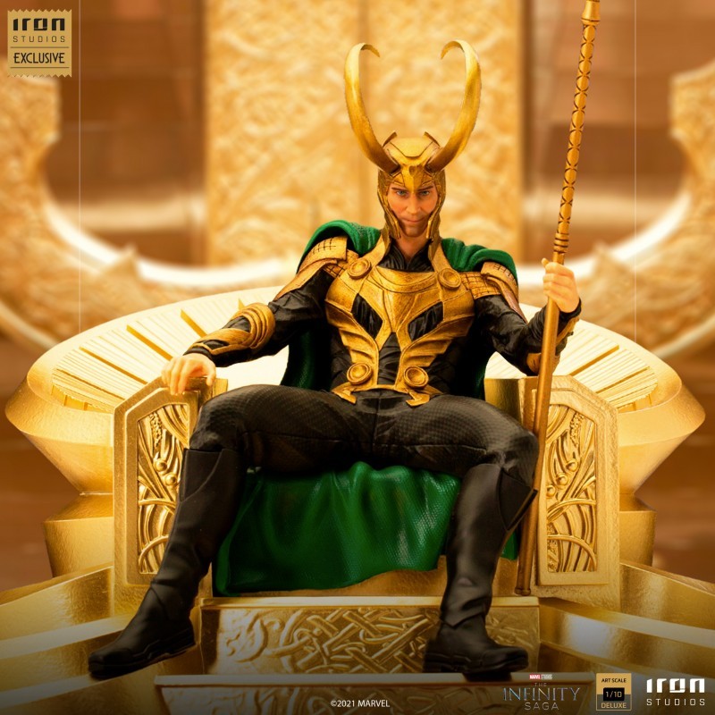 Loki auf Thron 1/10 Kunstmaßstab CCXP exklusiv von Iron Studios