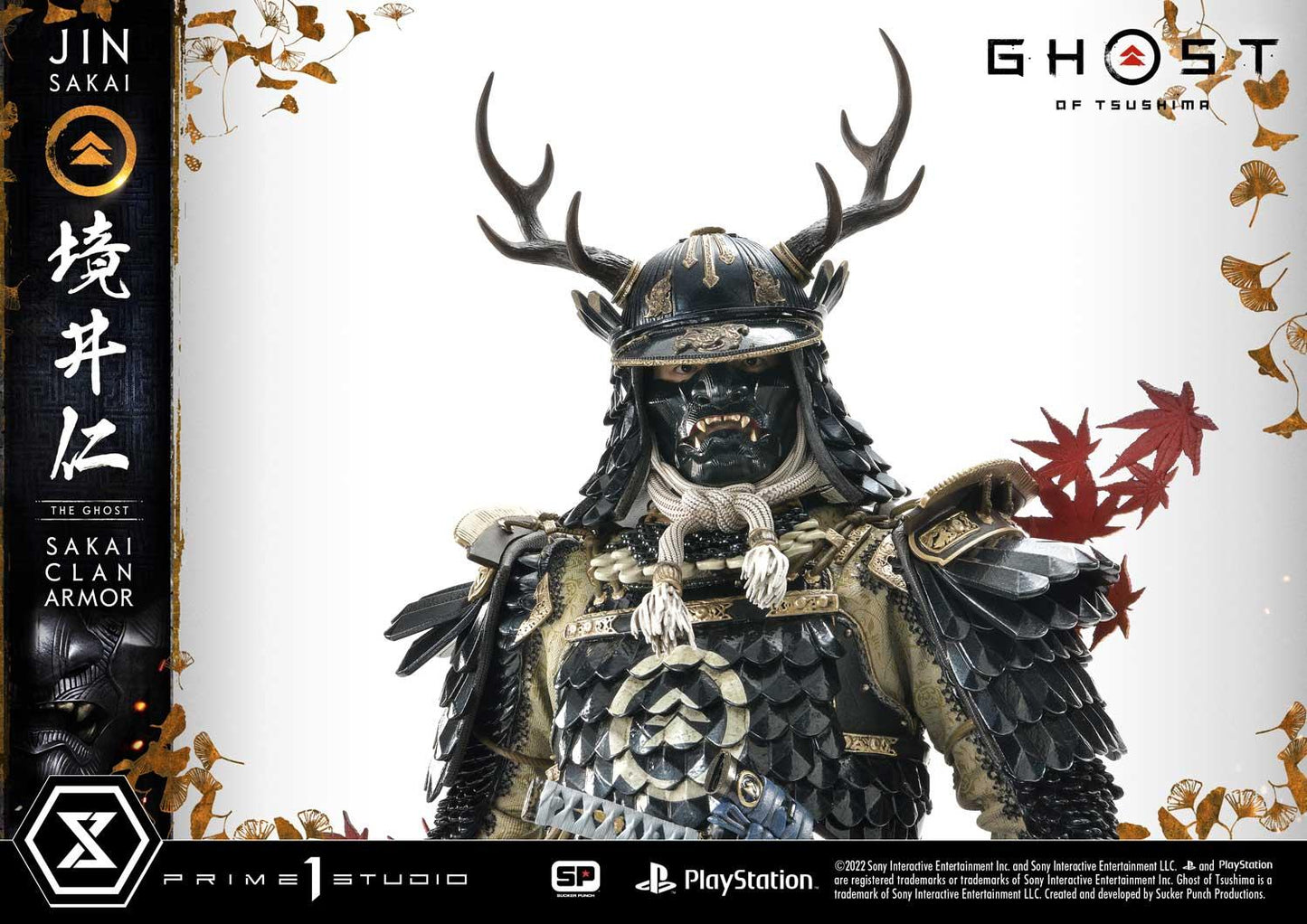 Ghost of Tsushima Jin Sakai Die Ghost Sakai Clan Rüstung Statue von Prime1 Studio