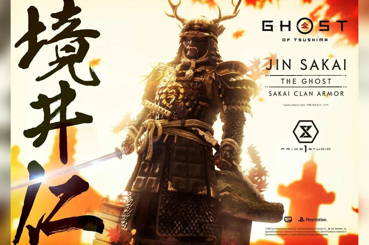 Ghost of Tsushima Jin Sakai Die Ghost Sakai Clan Rüstung Statue von Prime1 Studio