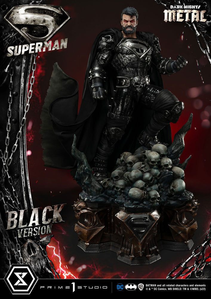 Dunkle Nächte: Metal Superman Schwarze Version Museum Masterline Statue