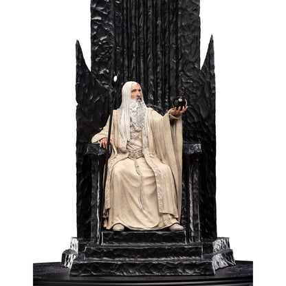 Der Herr der Ringe Saruman der Weiße auf Thron 1:6 Maßstab Statue
