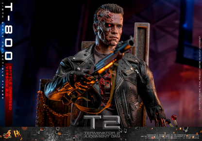 T-800 (KAMPFSCHÄDIGTE VERSION 2.0) Sechster Maßstab Figur von Hot Toys
