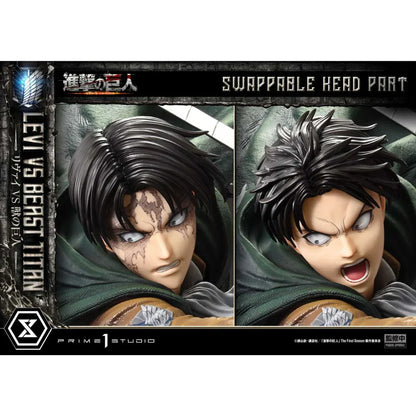 Attack on Titan Levi gegen Beast Titan Statue von Prime1 Studio