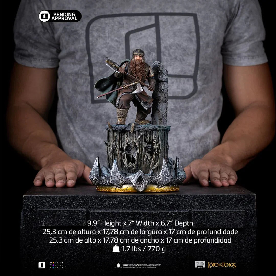 Die Herr der Ringe Gimli Unleashed Kunststatue von Iron Studios