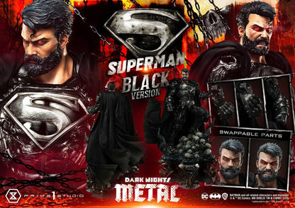 Dunkle Nächte: Metal Superman Schwarze Version Museum Masterline Statue