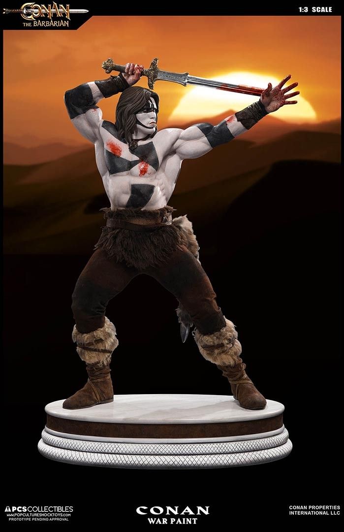 Conan Der Barbar 1/3 Maßstab Statue KRIEGSFARBE CROM EXKLUSIV von Pop Culture Shock