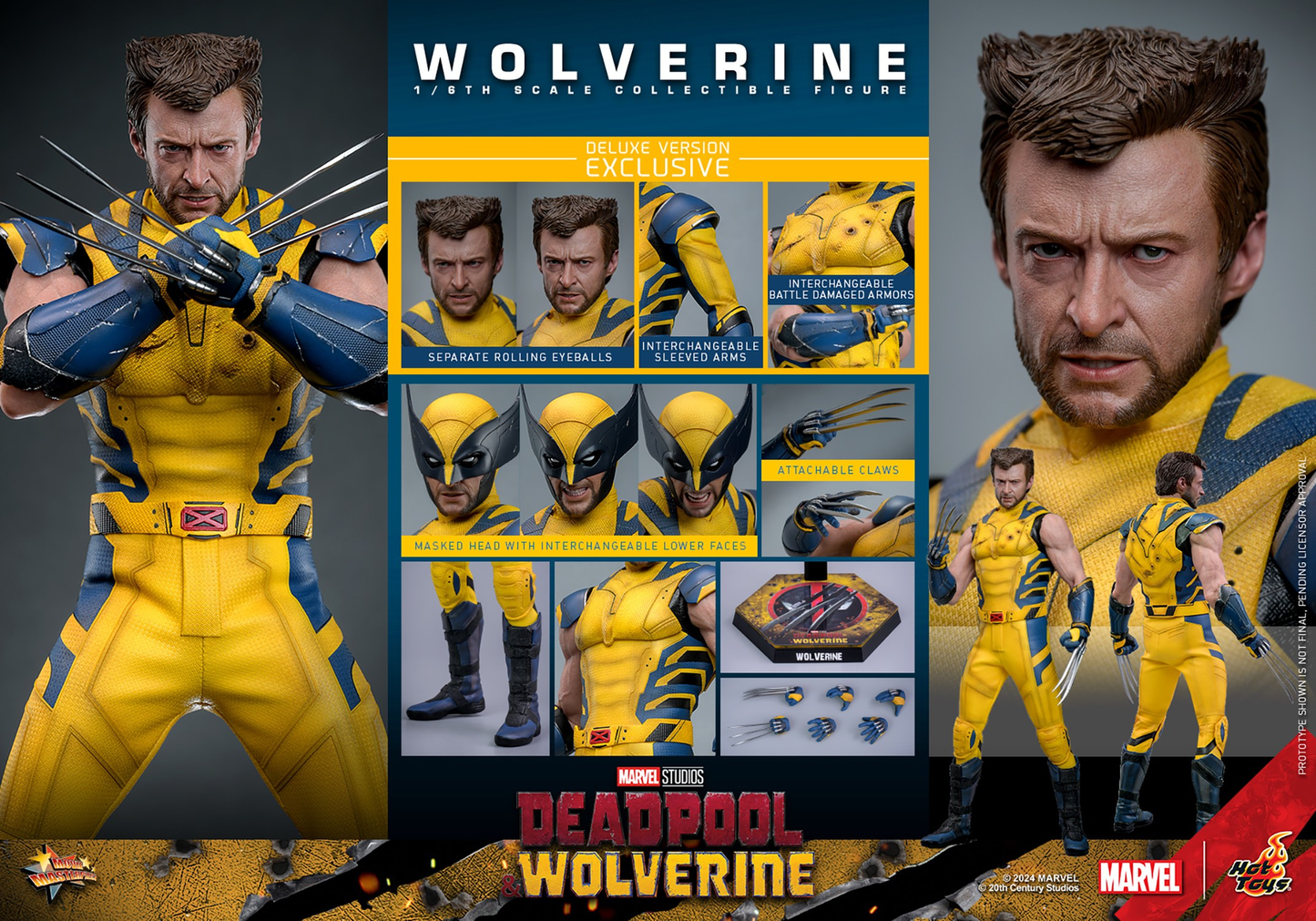 WOLVERINE (DELUXE VERSION) Sechster Maßstab Figur von Hot Toys