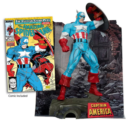 Captain America Der erstaunliche Spider-Man #323 1:6 Maßstab Posenfigur mit Szene