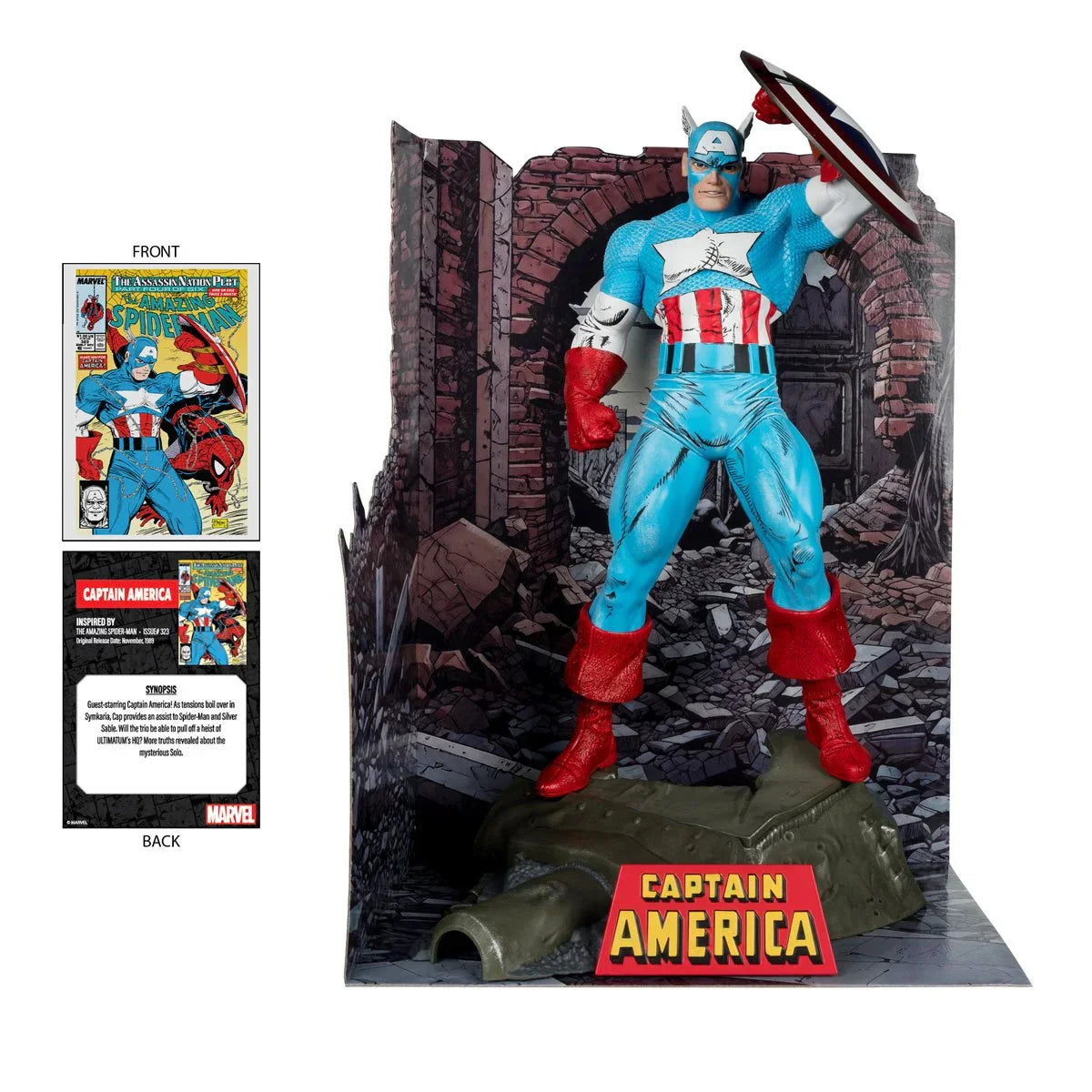 Captain America Der erstaunliche Spider-Man #323 1:6 Maßstab Posenfigur mit Szene