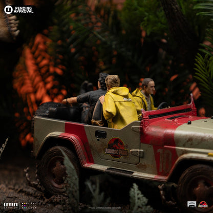 T-Rex Verfolgung (Jurassic Park) Demi Art Scale 1/20 Statue von Iron Studios