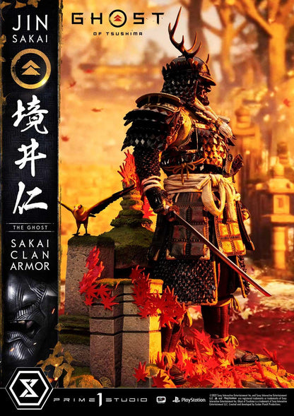 Ghost of Tsushima Jin Sakai Die Ghost Sakai Clan Rüstung Statue von Prime1 Studio