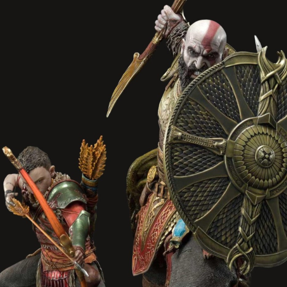 God of War 1/4 Kratos & Atreus Das Valkyrie-Rüstungsset von Prime 1 Studios